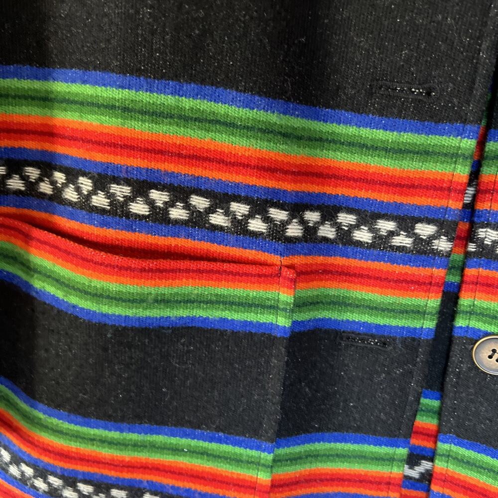 VTG Striped Southwestern Pendleton Knockabout Wool Coat Jacket Large EUC - Picture 10 of 16